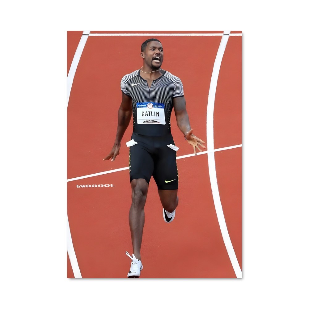 Poster Justin gatlin – affiche Athlétisme